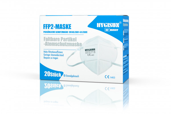 Hygisun FFP2-mask without valve 20 pieces